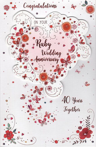 Picture of RUBY ANNIVERSARY CARD
